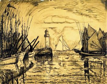 Reproductions of Paul Signac's painting, The Lighthouse, Groix Reproductions of Paul Signac's painting, The Lighthouse, Groix